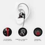 QKZ DM10 1.2m High-Quality In-Ear Metal Magnetic Sports Wired Earphones, Grey, Type-C - Image 4