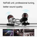 QKZ DM10 1.2m High-Quality In-Ear Metal Magnetic Sports Wired Earphones, Grey, Type-C - Image 6