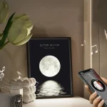 Wireless Rechargeable Bluetooth Speaker Light Painting Bedroom Decoration Night Light, Rechargeable - Image 2