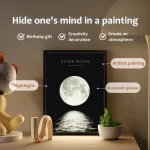 Wireless Rechargeable Bluetooth Speaker Light Painting Bedroom Decoration Night Light, Rechargeable - Image 3