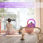 Flame Mountain Ambient Light Wireless Charger Smart Alarm Clock Bluetooth Speaker with Wake-up Function, CHS-NL20 (Black), CHS-NL20 (White) - Image 8