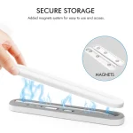 AahStyle PT121 For Apple Pencil 1 / 2 Magnetic Storage Convenient Pen Box, PT121 (White), PT121 (Gray), PT121 (Blue) - Image 4