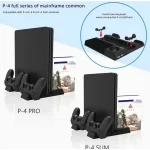 For PS4/PS4 Pro/PS4 Slim Host iplay Dual-seat Charging Multi-function Cooling Base Storage Bracket, HBP-192 - Image 7