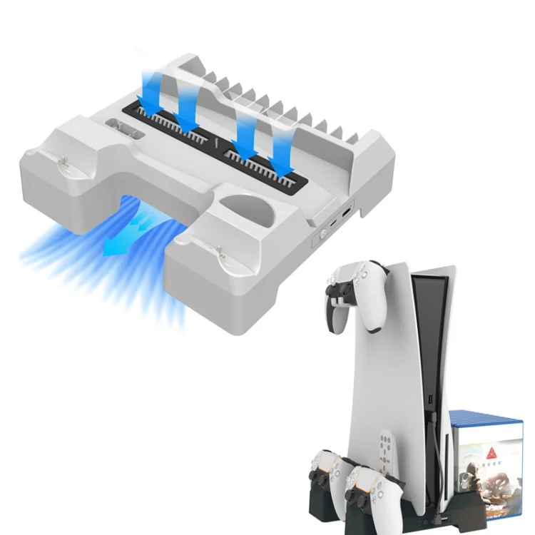 For PS5 iplay Dual-seat Charging and Cooling Base Bracket Storage Rack, HBP-348