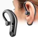 Ear-Mounted Waterproof Sports Smart Noise Reduction Bluetooth Earphones With LED Battery Display, YW-CSDM22 Black - Image 2
