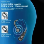 Ear-Mounted Waterproof Sports Smart Noise Reduction Bluetooth Earphones With LED Battery Display, YW-CSDM22 Black - Image 8