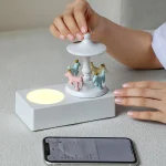 Carousel Shape Night Light Cute Wireless Bluetooth Speaker - Image 4