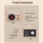 C220 Multifunctional Vinyl Record Player Speaker Portable Handheld Mini Retro Audio, C220 (Green), C220 (White), C220 (Pink), C220 (Purple), C220 (Blue) - Image 11