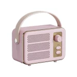 Mini Retro HIFI Level Stereo Sound Handheld Portable Bluetooth Speaker, Pink, White, Purple, Green