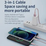 ROMOSS 3-In-1 66W 6A USB To 8 Pin / Type-C / USB-C / Micro Charging Cable Nylon Braid Cord, 1M, 1.5M - Image 8