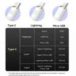 ROMOSS PD100W 3-In-1 Retractable Data Cable Type-C/USB-C To 8 Pin & Type-C & Micro Line, PD100W Type-C To 8 Pin & Type-C & Micro, PD100W  Type-C To 8 Pin & Type-C & Micro... - Image 4