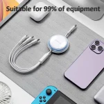 ROMOSS PD100W 3-In-1 Retractable Data Cable Type-C/USB-C To 8 Pin & Type-C & Micro Line, PD100W Type-C To 8 Pin & Type-C & Micro, PD100W  Type-C To 8 Pin & Type-C & Micro... - Image 8