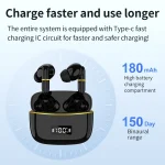 J2 Bluetooth Earphones With Digital Charging Compartment Wireless Charging In-Ear - Image 6