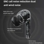 DE818 Bluetooth V5.3 In-Ear Headset  ANC+ENC Noise Reduction Headphone With Charging Case - Image 7