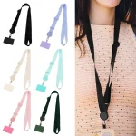 Mobile Phone Anti-lost Neck Strap Lanyard Detachable Hanging Chain, Black, Purple, Beige - Image 2