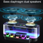 Wireless Bluetooth Speaker Subwoofer with Colorful Lights Supports U Disk, Z6 - Image 4