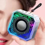 Transparent Mecha Small Steel Cannon Bluetooth Speaker Subwoofer With RGB Light