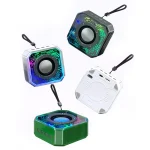 Transparent Mecha Small Steel Cannon Bluetooth Speaker Subwoofer With RGB Light - Image 3