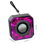 Transparent Mecha Small Steel Cannon Bluetooth Speaker Subwoofer With RGB Light - Image 4