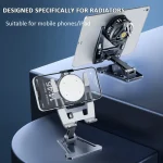 Aluminum Alloy Mobile Phone Holder Foldable Tablet Phone Radiator Stand - Image 3