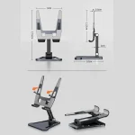 Aluminum Alloy Mobile Phone Holder Foldable Tablet Phone Radiator Stand - Image 10