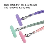 Cell Phone Lanyard Anti-lost Crossbody Strap With Patch, Black, White, Red - Image 3