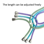 Cell Phone Lanyard Anti-lost Crossbody Strap With Patch, Black, White, Red - Image 4