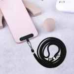 Cell Phone Lanyard Anti-lost Crossbody Strap With Patch, Black, White, Red - Image 6