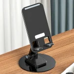 360 Degree Rotating Aluminum Alloy Phone Holder Desktop Telescopic Bracket, Black, White