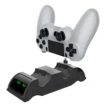 For PS4 Slim / Pro Gamepad Docking Charger Controller Dual Charger With Display Lights, For PS4 (Black), For PS4 (White) - Image 2