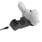 For PS4 Slim / Pro Gamepad Docking Charger Controller Dual Charger With Display Lights, For PS4 (Black), For PS4 (White) - Image 3
