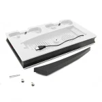 For PS5 Digital / Optical Drive Console Cooling Fan Controller Charging Base With Light Dock Stand, White, Black