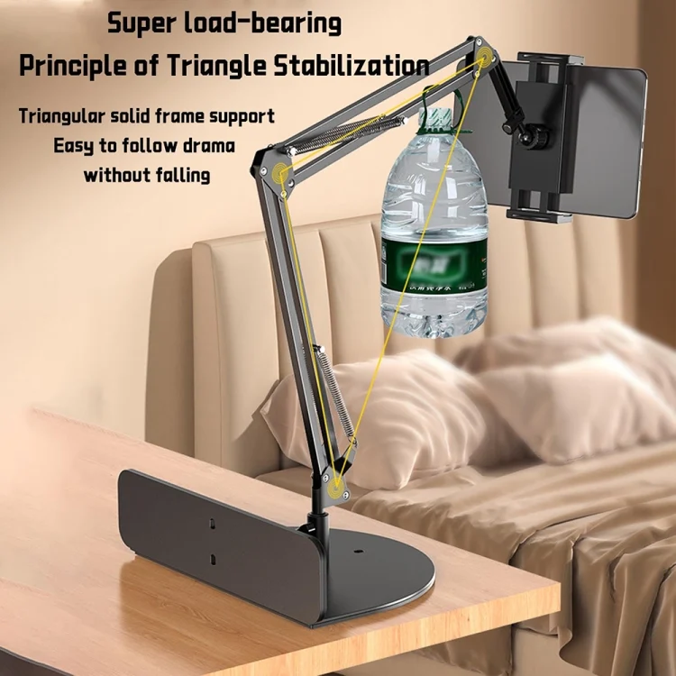 TBD06043082_B6.webp Clip-free Hidden Cantilever Lazy Phone / Tablet Holder Bedside Desktop Live Stand, Phone Model, Tablet/Phone Universal, Dual-purpose Model - Image 7