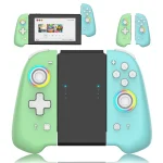 For Switch Joycon With Colorful Light Left And Right Handle, White Button, Black, Pink Blue