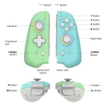 For Switch Joycon With Colorful Light Left And Right Handle, White Button, Black, Pink Blue - Image 2