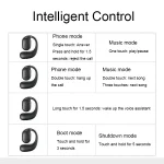 D6 OWS Ear-mounted ENC Noise Reduction Wireless Bluetooth 5.2 Earphones, Black without Accessories, White without Accessories, Black Bag with Accessories, White Bag with Accessories - Image 11