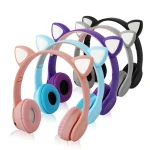 P47M LED Light-emitting Cat Ears Gaming Bluetooth Wireless Headset - Image 2