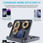 3 In 1 Wireless Charger For Samsung Galaxy Z Fold Mobile Phone Earphones & Smart Watches, F16A - Image 5