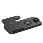 4-in-1 Foldable Desktop Mobile Phone Watch Earphones Wireless Charger, W33 - Image 3