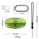 For Beats Fit Pro Transparent PC Hard Shell Earphone Protective Case with Lanyard - Image 3