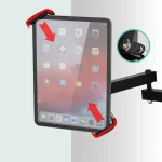 Tablet Wall Mount Holder Foldable Extendable Aluminum Alloy Mount With Anti Theft Security Lock - Image 2