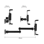 Tablet Wall Mount Holder Foldable Extendable Aluminum Alloy Mount With Anti Theft Security Lock - Image 11