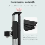Tablet Wall Mount Holder Foldable Extendable Aluminum Alloy Mount With Anti Theft Security Lock - Image 6