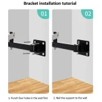 Tablet Wall Mount Holder Foldable Extendable Aluminum Alloy Mount With Anti Theft Security Lock - Image 9