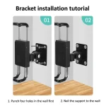 Tablet Wall Mount Holder Angles Adjustment Aluminum Alloy Mount With Anti Theft Security Lock - Image 9