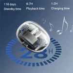 REMAX CozyPods W21N Dual Noise Reduction Bluetooth Earphone Music Call Wireless Earphone - Image 6