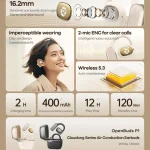 REMAX OpenBuds P1 Air Conduction Music Wireless Bluetooth Earphone, P1 - Image 3