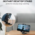 Telesin  Mobile Phone Clip 360 Degree Rotating Desktop Bracket With Cold Shoe Mount, Phone Clip - Image 7