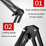 Lazy Cell Phone And Tablet Universal Bracket Multifunctional Telescopic Support Stand, N2 Cantilever, N2L Extended Cantilever - Image 7