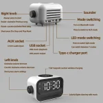 15W 3-In-1 Ambient Light Digital Display Clock Bluetooth Speaker Magnetic Wireless Charger - Image 4